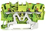 WAGO 2202-1307 3 laidininkų įžeminimo gnybtų blokas su mygtuku, 2,5 mm&sup2;