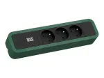 Bachmann PRIMO 2 3xUTE 2,0m 350.224 CEE 7/7 RAL 6028 Pine Green Power Strip