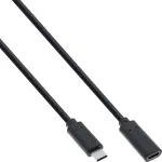 USB 3.2 Gen.1x2 ilginimo laidas InLine 35772 2m USB-C ki&scaron;tukas/lizdas juodas