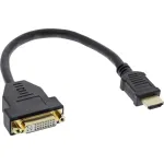 InLine HDMI-DVI adapteris HDMI A ki&scaron;tukas / DVI lizdas 0,2 m