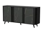 Komoda Cama Meble VOLARE 151 x 39 x 75 cm, juoda / San Sebastian