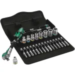 Wera Zyklop Speed 8100 SA 6 terk&scaron;linis rinkinys su antgaliais ir galvutėmis, 28 vnt.