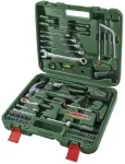 Bosch 73 dalių namų įrankių rinkinys žaliame kietame dėkle