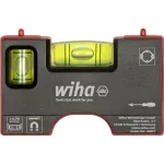 WIHA Mini Spirit Level Pocket 8 cm pilka/raudona su magnetu