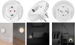 LogiLink LED naktinė lemputė su prietemų sensoriumi ir 1x CEE 7/3 lizdu (LED012)