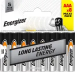 Energizer Everyday AAA/LR03 &scaron;arminės baterijos, 8 vnt. pakuotė (DHP8)