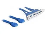 DeLOCK Slotblech USB 3.0 vidinis 19 kontaktų lizdas 2 x vidinis > 4 x USB 3.0-A i&scaron;orinis lizdas - Slotblech (82974)