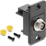 DELOCK FC Simplex panelinis adapteris, metalinis korpusas, keramikinė įvorė, juodas (91189)