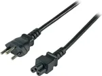 EFB EK495.1,8 maitinimo kabelis Swiss Type 12 į IEC C5, 1,8 m, juodas, 3 x 0,75 mm&sup2;