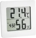 TFA DOSTMANN 30.5033.02 skaitmeninis termo-higrometras su LCD, maks./min. atmintimi, komforto zonos indikatoriumi, magnetiniu / stovu tvirtinimu, baltas