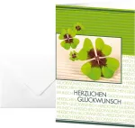 Sigel Design DS004 Fortune lankstomos kortelės - blizgios sveikinimo kortelės su vokais, 170 x 230 mm, 220 g/m&sup2;, 10 vnt.