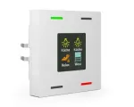 MDT BE-TAS63T4.01 KNX Smart 63 stiklinis mygtukas 4-ių zonų su spalvotu ekranu ir temperatūros jutikliu, studio white glossy