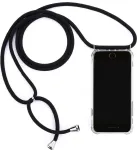 CYOO Necklace Case+ pakabukas su virvele Samsung Galaxy S10+ (G975F) - juodas silikoninis (CY121017)