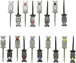 VOLTCRAFT MSO-GRIPPER bandymo spaustukų rinkinys 0,64 mm ki&scaron;tukas CAT I 9 spalvos
