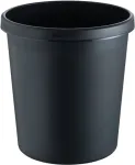 helit H6105895 apvali plastikinė &scaron;iuk&scaron;liadėžė 18L, juoda, 31x32cm