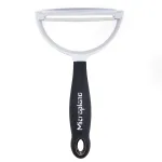 Microplane Peeler XL pasukamas skustukas su chirurginio plieno peiliuku, ergonomi&scaron;ka soft-touch rankena, integruotu akutės i&scaron;pjovėju, juodas