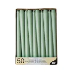 PAPSTAR kūginės žvakės 22 x 250 mm, Jade Green, 50 vienetų pakuotė (88341)