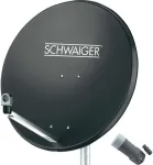 SCHWAIGER SAT sistema 80 cm 1 vartotojui su Single-LNB, antracito spalvos