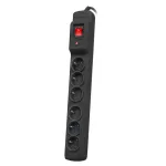 Armac Multi M6 | 6 lizdų, 5 m laidas, juodas