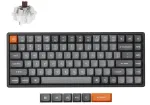 Keychron K2 Max klaviatūra belaidė RF QWERTY angl. juoda pilka 75% mechaninė