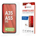 Displex Smart Glass (9H) ekrano apsauginis stiklas, skirtas Samsung Galaxy A35/A55 5G, su montavimo lipdukais, nedūžtantis