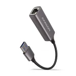 AXAGON USB 3.2 Gen 1 Type-A į Gigabit Ethernet adapteris ADE-TR &mdash; 10/100/1000 Mbps, metalinis titano pilkos spalvos, 5000 Mbit/s