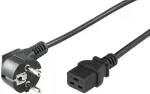 MicroConnect PE0771902 maitinimo laidas 1,8 m CEE7/7 &ndash; C19 juodas