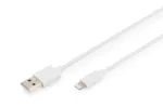 DIGITUS - Lightning laidas - Lightning (ki&scaron;tukas) į USB-A (ki&scaron;tukas) - 1,0 m - Dviguba izoliacija - Baltas - Lietas - Apple iPad/iPhone/iPod (Lightning) (DB-600106-010-W)