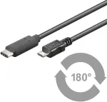 Microconnect USB3.1CAMIB1 USB laidas USB 2.0 1 m USB C Micro-USB B Juodas