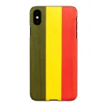 Apsauginis dėklas iPhone XS Max i&scaron; medžio ir polikarbonato &ndash; modelis Reggae, juodas