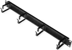 ROLINE 19 colių pataisų skydas 1U su &scaron;epetėlių juosta 44x60mm juodas