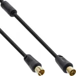 InLine antenos kabelis 2x ekranuotas >85dB juodas 5m