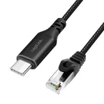 Tinklo kabelis LogiLink CU0412 RJ-45 Cat6 2 m Juodas