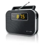 Muse M-081R | 2 juostų PLL ne&scaron;iojamas radijo imtuvas su žadintuvu | Juoda