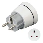 Hama 00223452 maitinimo ki&scaron;tukinis adapteris i&scaron; F tipo į G tipo (JK) baltas