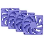 Kompiuterio au&scaron;inimo ventiliatorių rinkinys HYTE FA12-TM-4 120 mm Violetiniai, 1500 RPM, 72 m&sup3;/h, 1,6 mmH2O, FDB, 4 vnt.