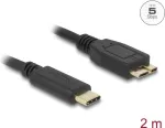 DeLOCK USB 3.2 Gen 1 laidas USB C &ndash; Micro-USB B 2 m juodas