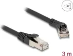 Tinklo kabelis DeLOCK RJ45 Cat.8.1 S/FTP 45&deg; stačiu kampu 3 m juodas