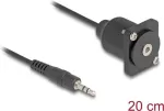 Garso kabelis DeLOCK 88150 3,5 mm lizdas &ndash; ki&scaron;tukas 0,2 m juodas
