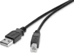 USB kabelis Renkforce RF-4463067 0,5 m USB A USB B juodas