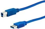 e+p CC 302 USB kabelis, USB 3.0 (3.1 Gen 1), USB A &ndash; USB B, ki&scaron;tukas/ki&scaron;tukas, 1,5 m, mėlynas