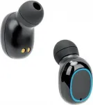 Manhattan Sound Science 180382 belaidės įdedamos ausinės True Wireless, Bluetooth 5.0, mikrofonas, integruoti valdikliai, įkrovimo dėklas su i&scaron;orinės baterijos funkcija ir baterijos rodmenimis, juodos
