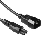 ACT AK5252 elektros maitinimo laidas IEC C14 į C5, 0,25 m, juodos spalvos