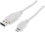 USB laidas ShiverPeaks BS77182-W 1,8 m USB 2.0 Micro-USB B baltas