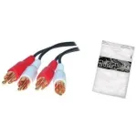 shiverpeaks laidas / adapteris - 2 x RCA - Ki&scaron;tukas - 2 x RCA - Ki&scaron;tukas - tiesus - tiesus (BS40502)