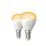 Philips Hue White ambience Lustre &ndash; E14 i&scaron;manioji lemputė &ndash; (2 vnt. pakuotė)