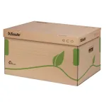 Esselte archyvinė dėžė Eco FSC&reg; 80/100 vir&scaron;utiniu atidarymu, ruda, žalia, 460 g, 345 x 439 x 242 mm