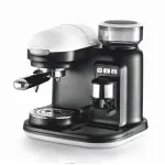 Ariete 1318 Moderna Espresso aparatas su integruotu kavamale, kavos pupelėms ir maltai kavai, pieno putotoju, 1 ir 2 puodelių filtru, 1080 W, 800 cc, baltas