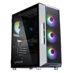 Zalman i3 Neo ATX Mid Tower RGB kompiuterio korpusas su 4 ventiliatoriais, juodas