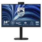 Philips 24B2U3301H 23,8 colio IPS Full HD monitorius, 1920x1080, 120 Hz, 4 ms, USB-C 90 W PD, USB &scaron;akotuvas, RJ45, 5 MP internetinė kamera, garsiakalbiai, reguliuojamo auk&scaron;čio, juodas